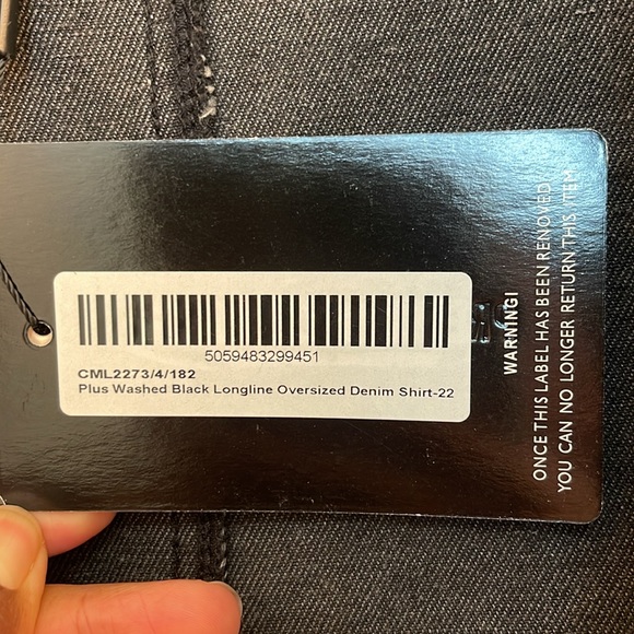 Pretty little thing long denim jacket size 18 - Picture 3 of 6